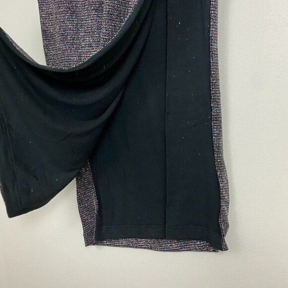 Lama Jouni Slinky Maxi Skirt Medium Black Silver Sparkly Holiday High Slits NEW - Picture 4 of 16